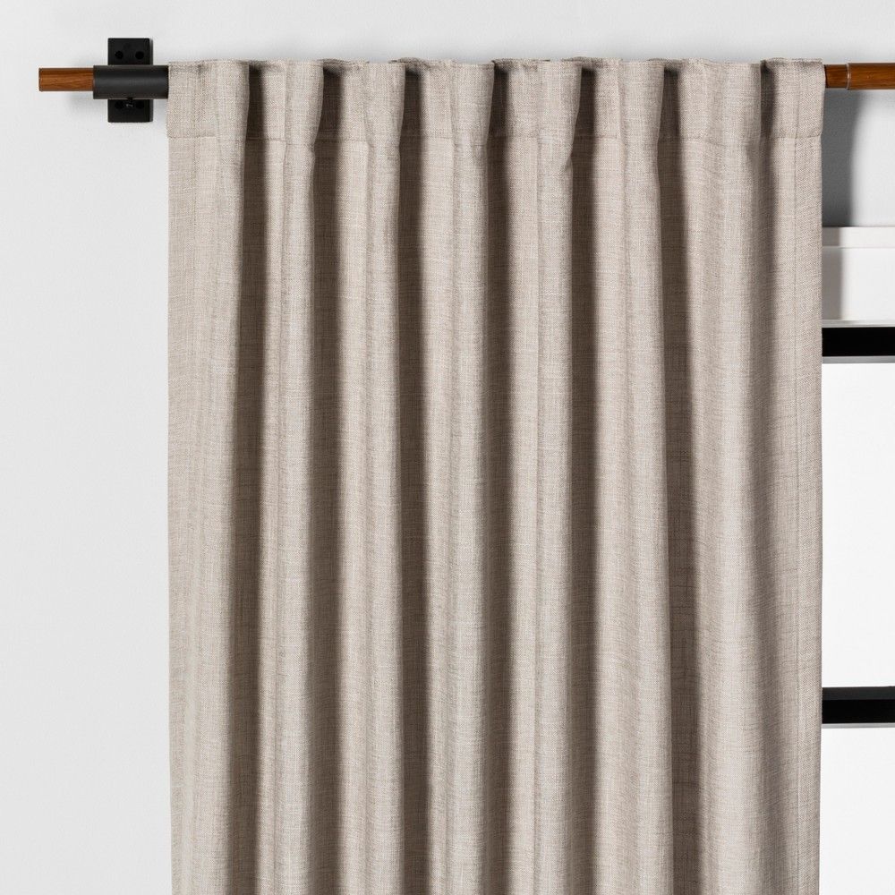 95"" Fresno Curtain Panel Pebble - Hearth & Hand with Magnolia | Target