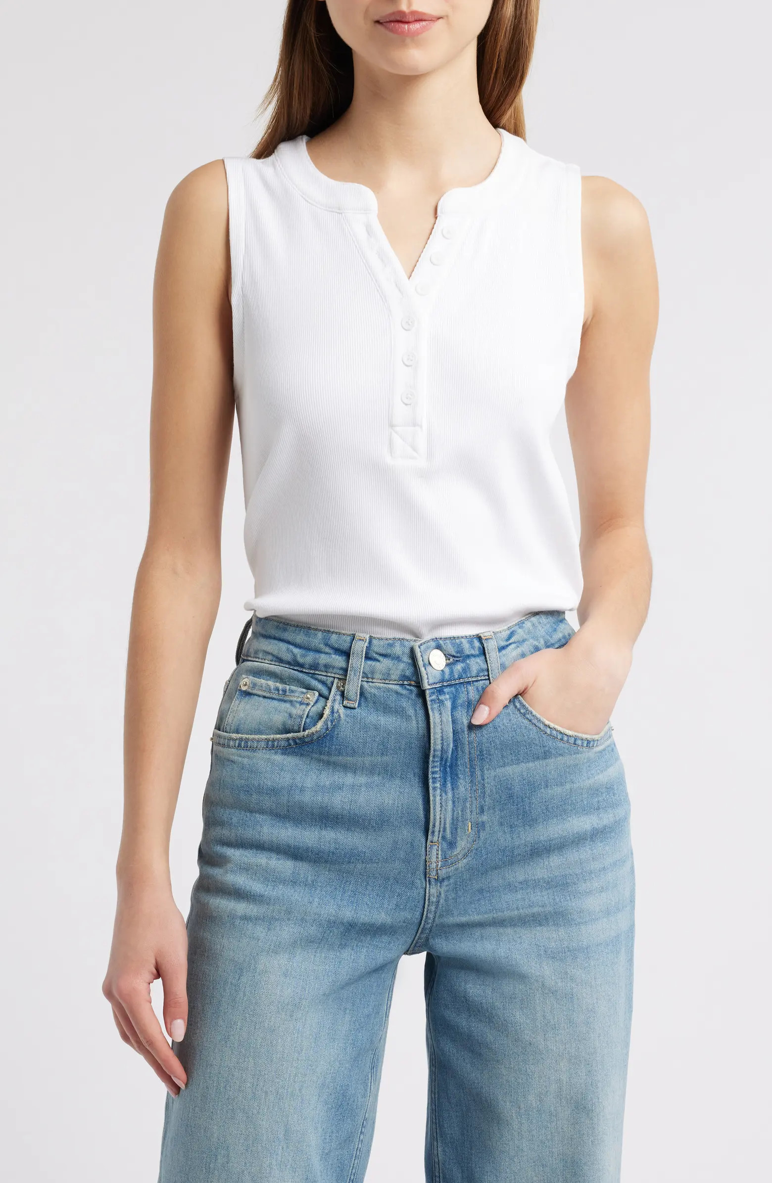 Mayla Sleeveless Henley | Nordstrom