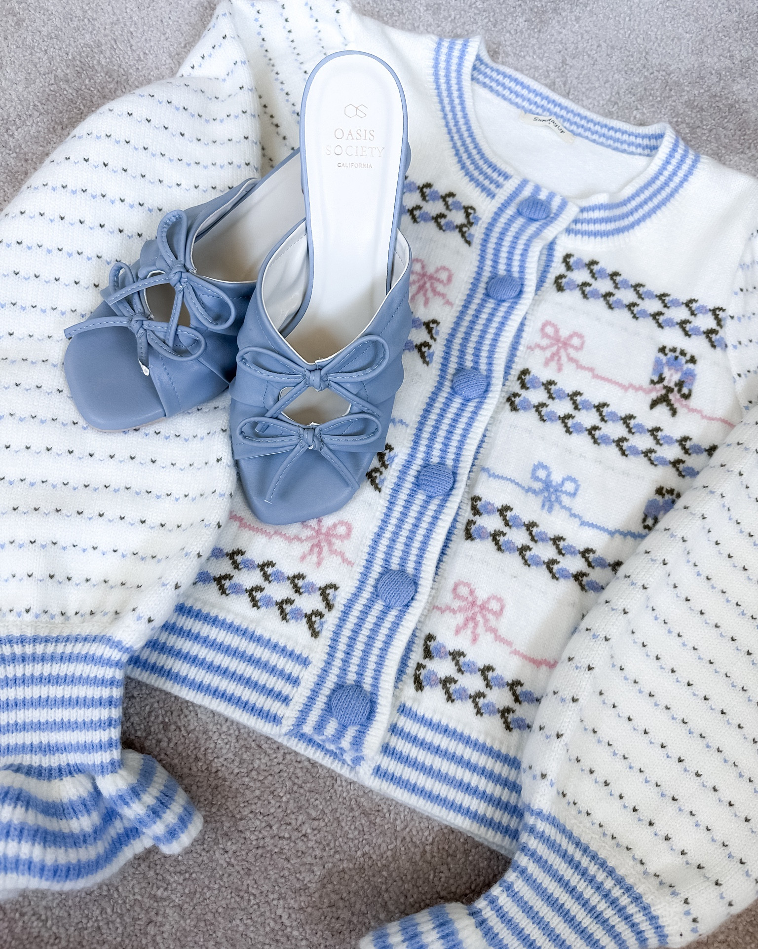 Spring details with @oasissocietyshoes ~ The Emeralds 🎀👡

I’m loving these sandals for Spring! The double bows are so cute and the baby blue color is stunning. I think they pair perfectly with this bow cardigan & floral statement earrings! 

Shop my @oasissocietyshoes sandals at the links below! 

#ad #oasissociety #oasissocietypartner #shoes #sandals #style #bows #styleblogger #liketkit #shopltk #springstyle #sweetcarolinecollection

#LTKfindsunder100 #LTKshoecrush #LTKSeasonal