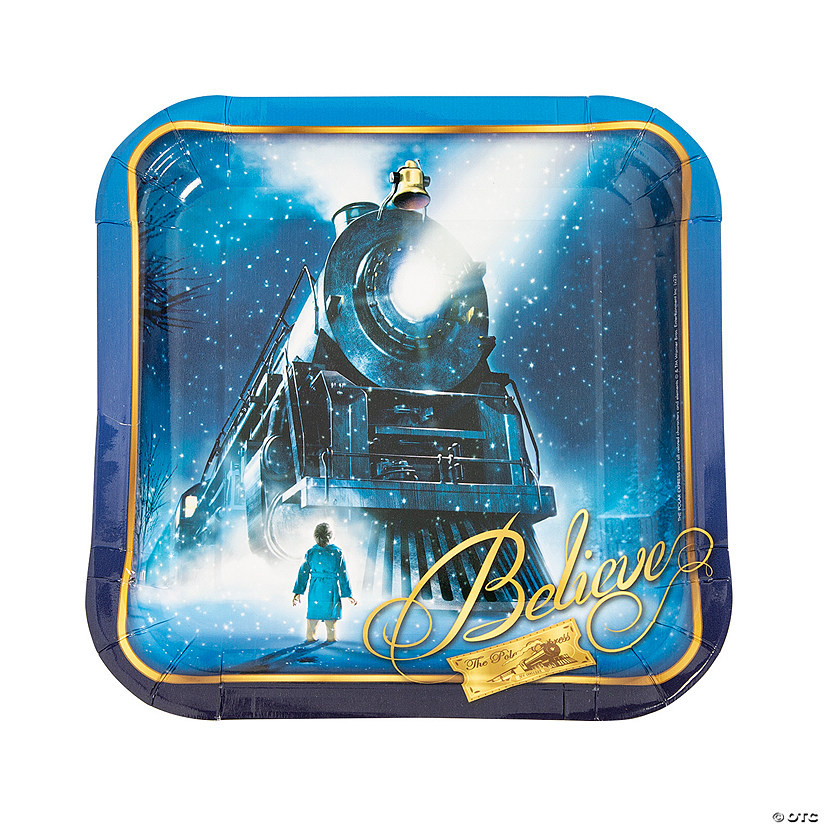 The Polar Express™ Paper Dinner Plates - 8 Ct. | Oriental Trading Company