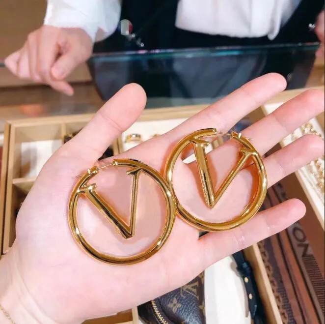 Top Paris Jewelry Accessories Women Hoop Earrings Luxury 18K Gold Ear Studs Lady Nice Christmas g... | DHGate