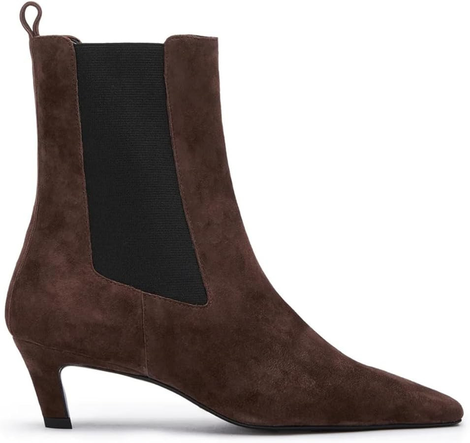 UniqueStride Women Ankle Boots Square Toe Low Kitten Heel Fashion Party Casual Classic Short Boot... | Amazon (US)