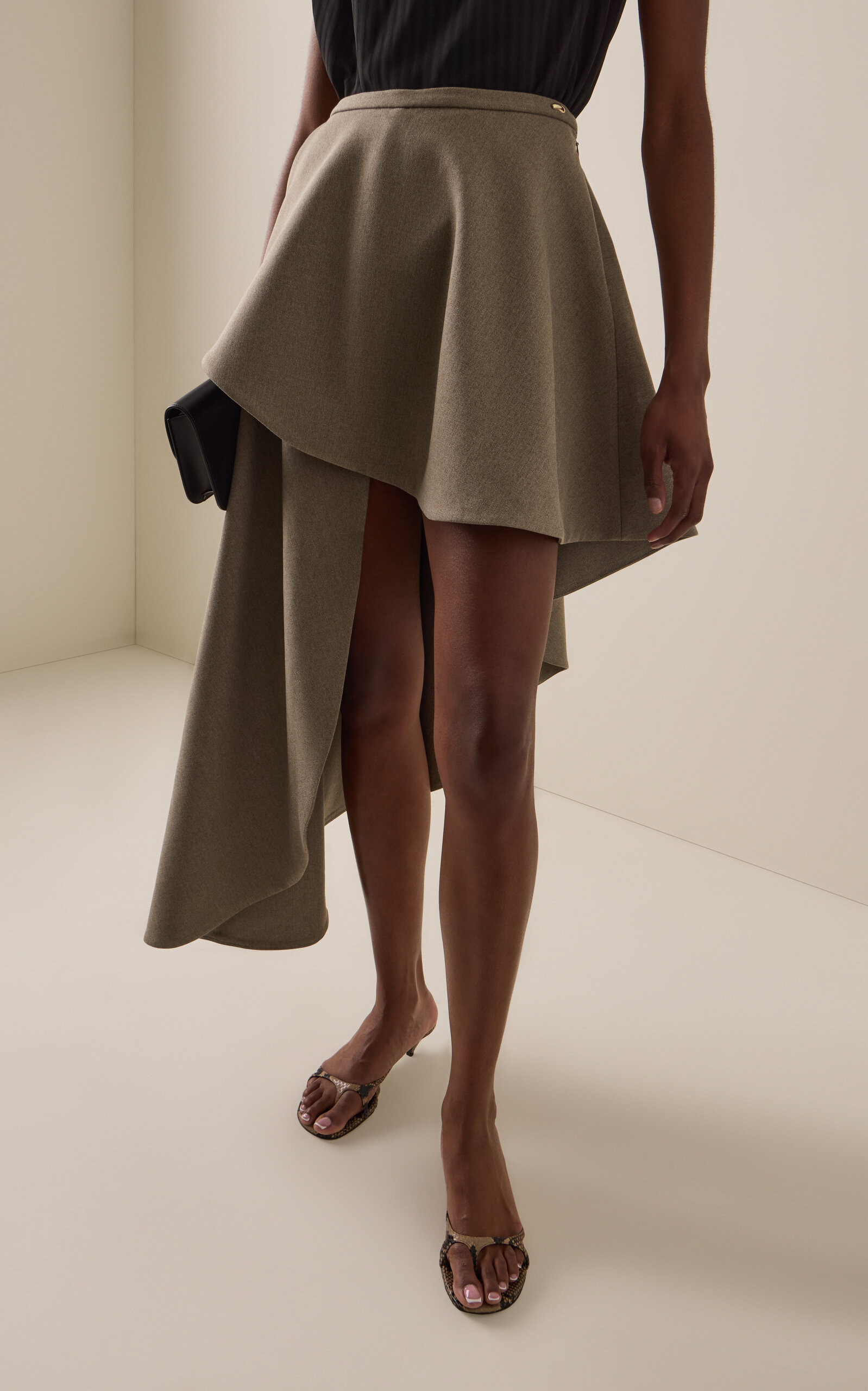 Spiral Asymmetrical Poplin Midi Skirt | Moda Operandi (Global)