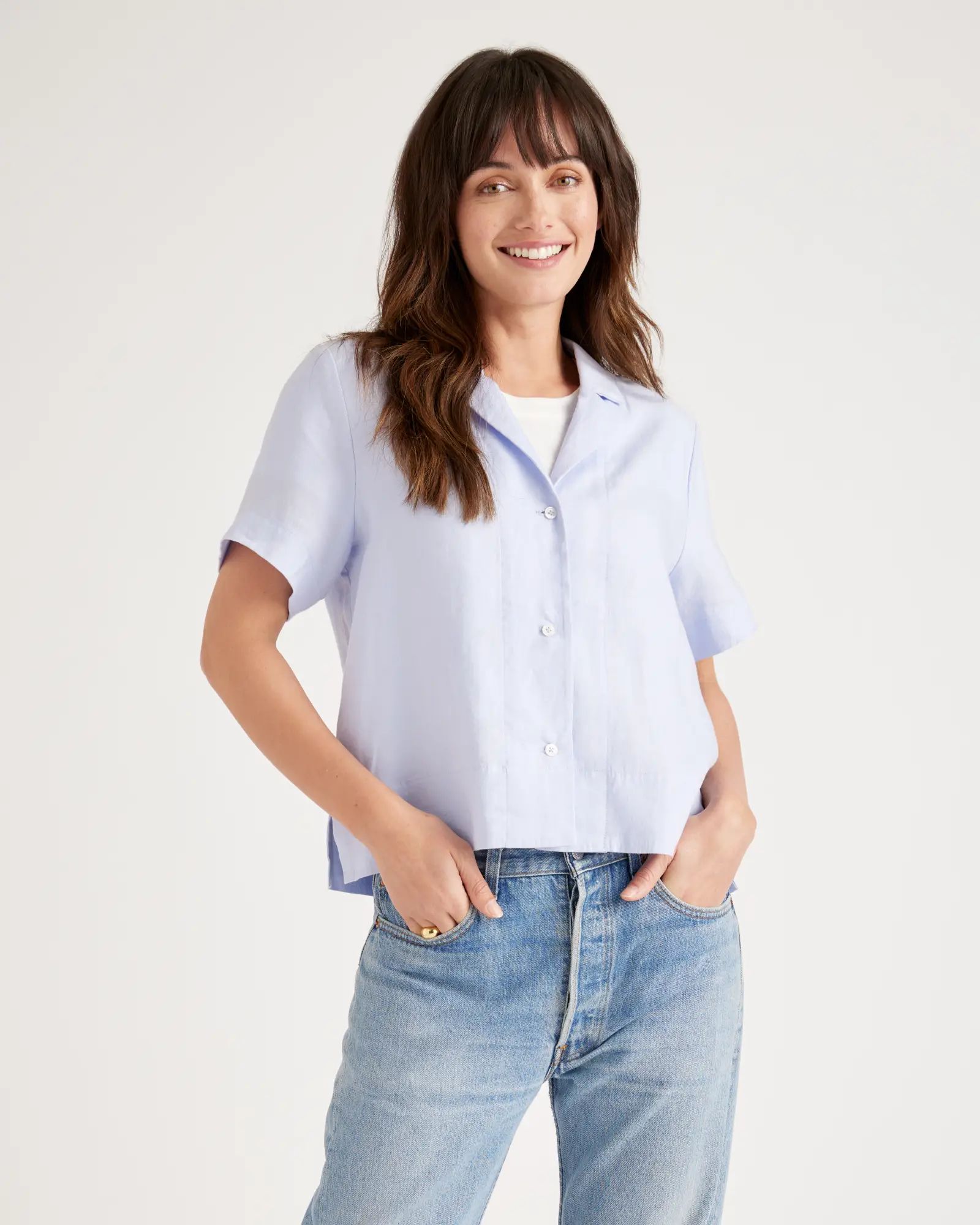 Women's 100% European Linen Short Sleeve Shirt | Quince