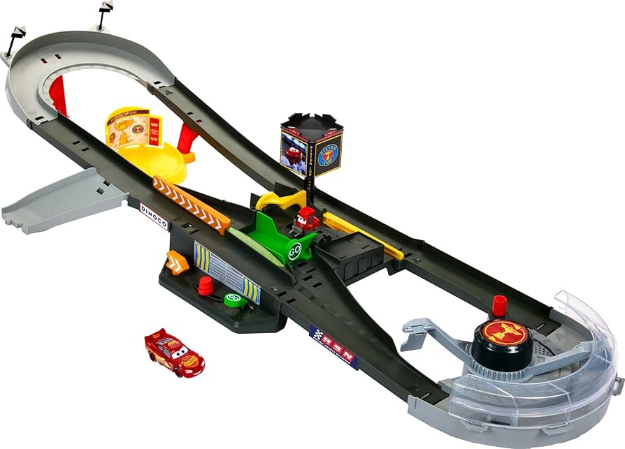 Mattel Disney and Pixar Cars Track Set, Piston Cup Action Speedway Playset with 1:55 Scale Lightn... | Amazon (US)