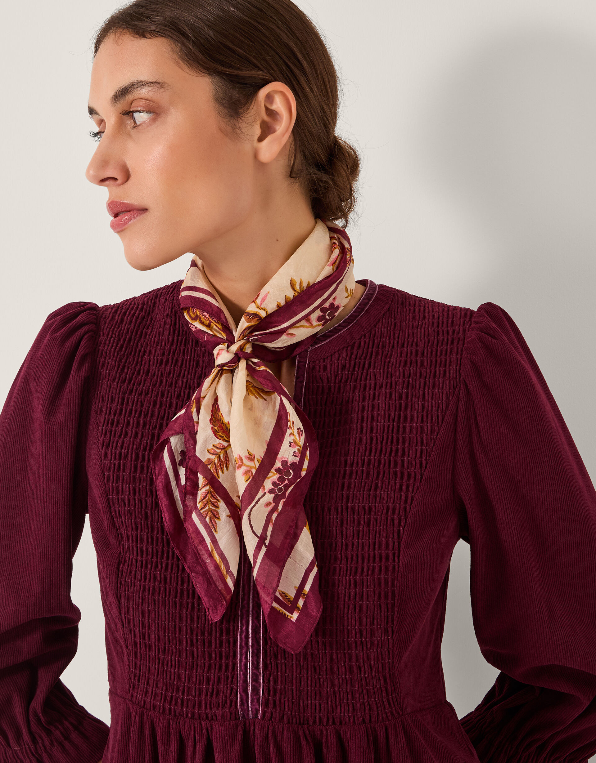 Ilsa Square Floral Silk Scarf | Monsoon (UK)