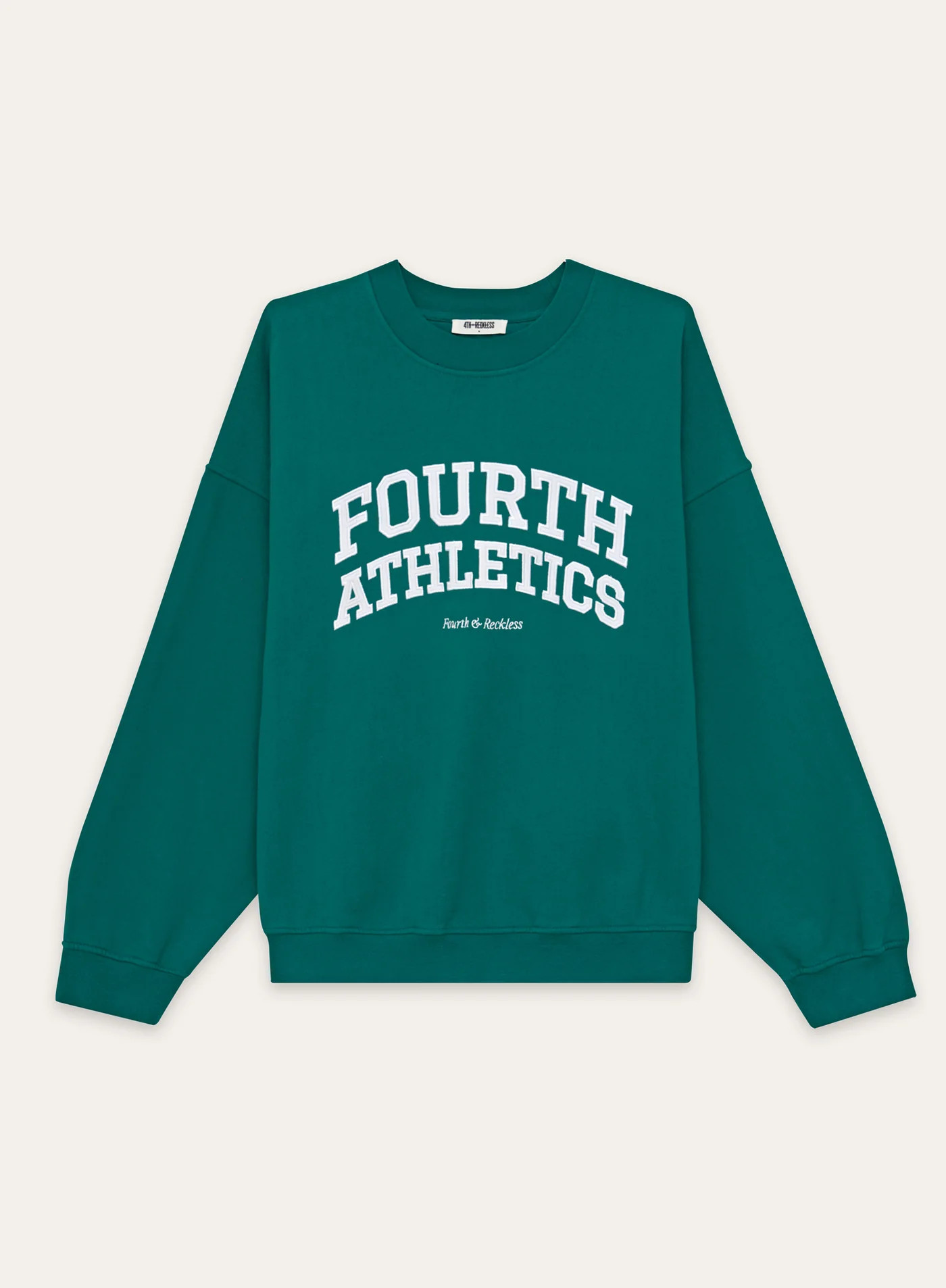 Green Fourth Athletics Slogan Oversized Sweatshirt- Aviva | 4th & Reckless