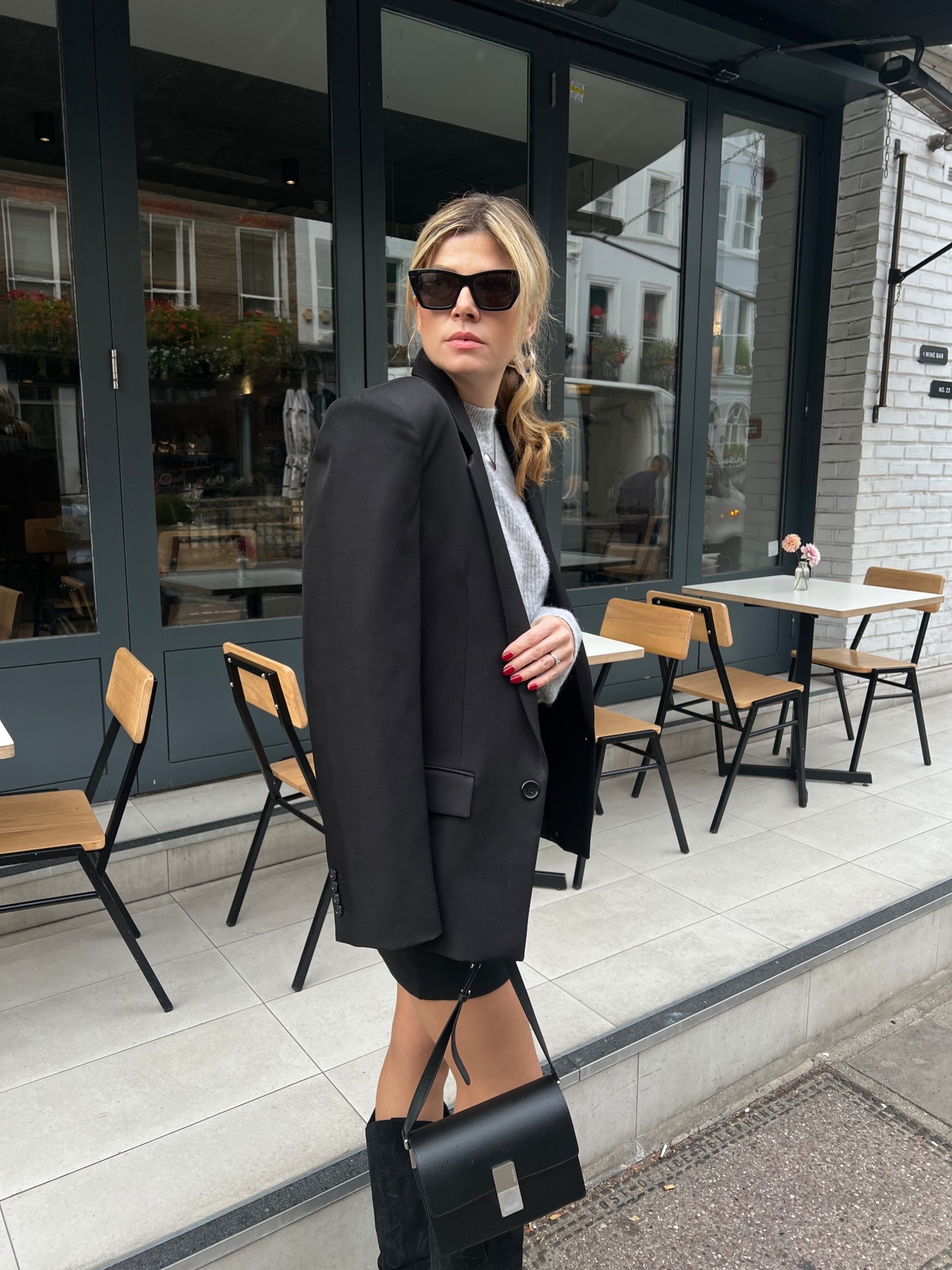 Autumn outfit, suede boots, suede cowboy boots, Frankie shop blazer, black blazer, grey jumper, sezane jumpef 

#LTKautumn #LTKuk #LTKFashionMonth