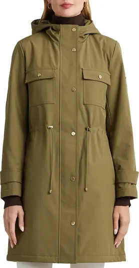 Lauren Ralph Lauren Hooded Water Resistant Rain Anorak | Nordstrom | Nordstrom