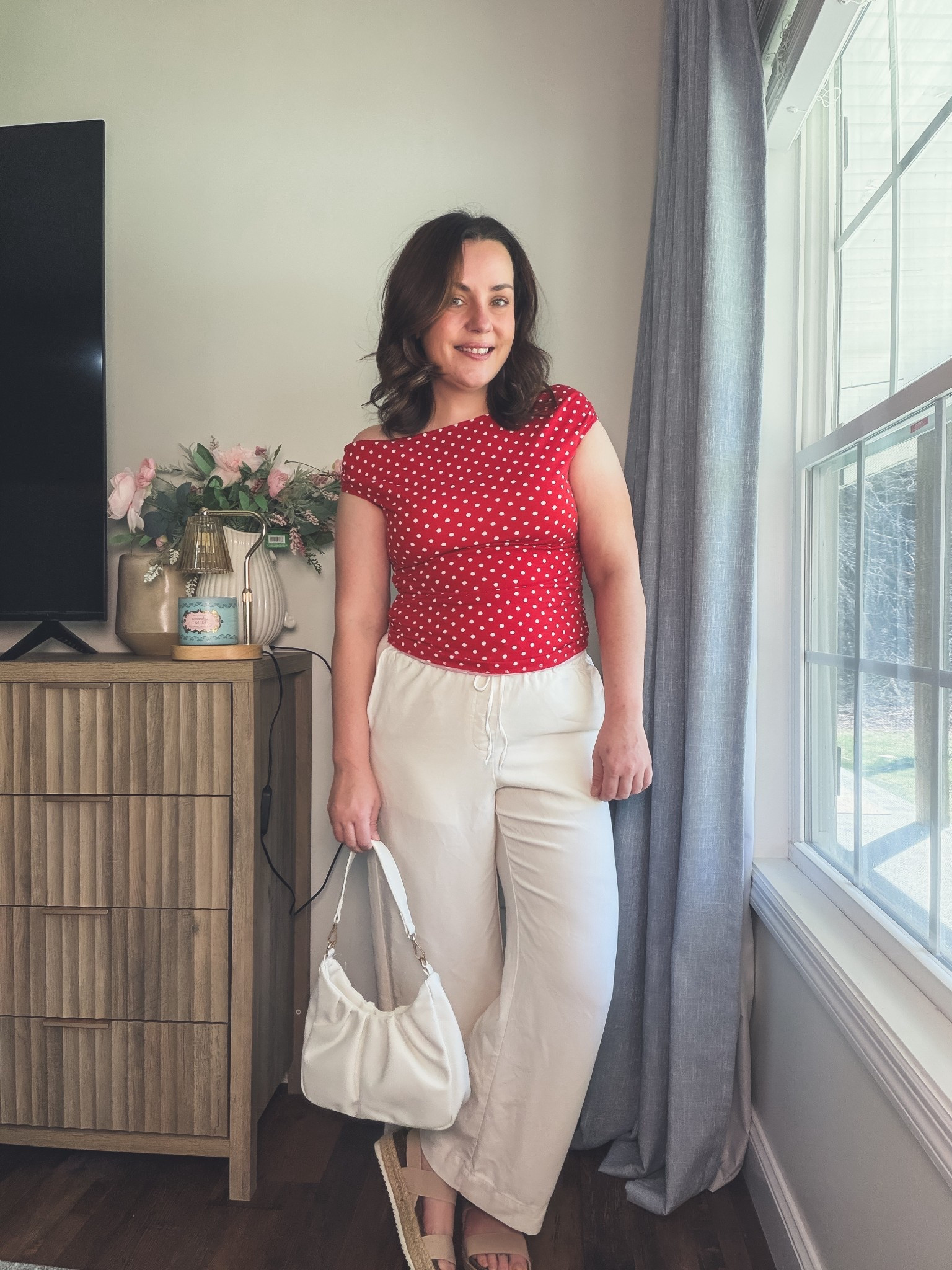 If you are loving polka dots this is the perfect fit for spring fashion 2026z love this top from Amazon, and white pants from Target. 

#LTKmomlife #LTKootd #LTKSaleAlert