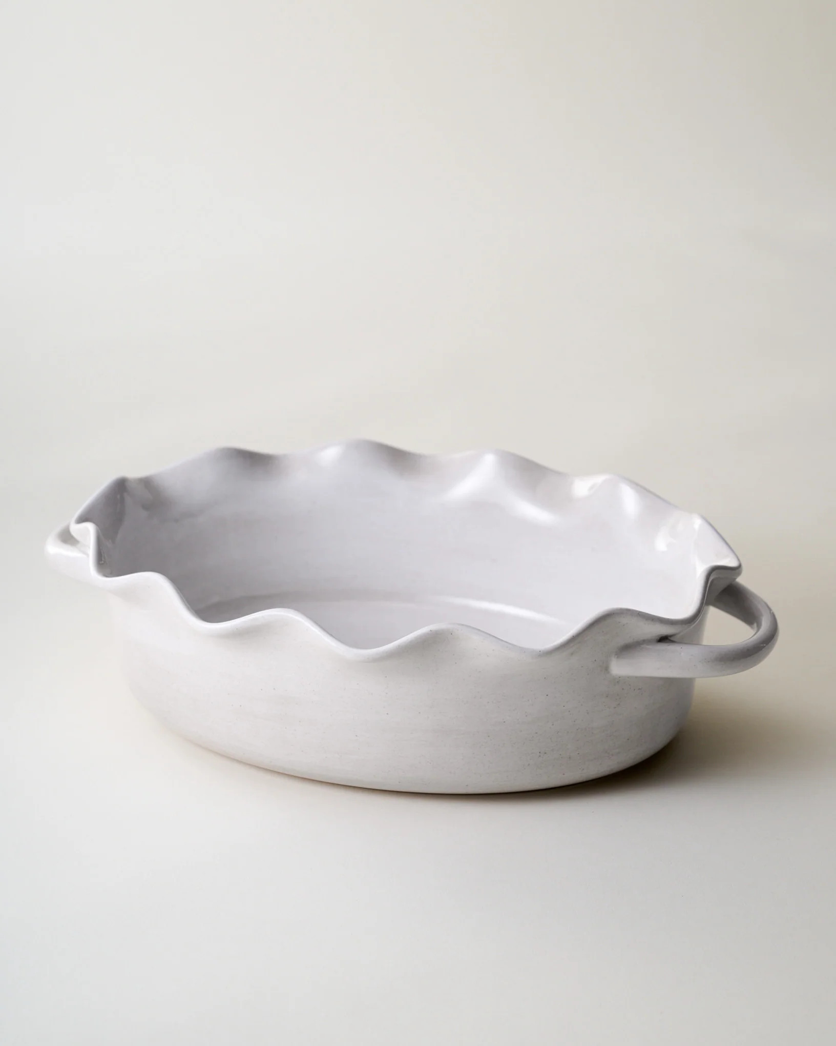 Cream Oval Scalloped Baker | Magnolia