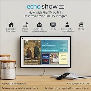 Echo Show 15 | Full HD 15.6" smart display with Alexa and Fire TV built in | Remote not included | Amazon (CA)