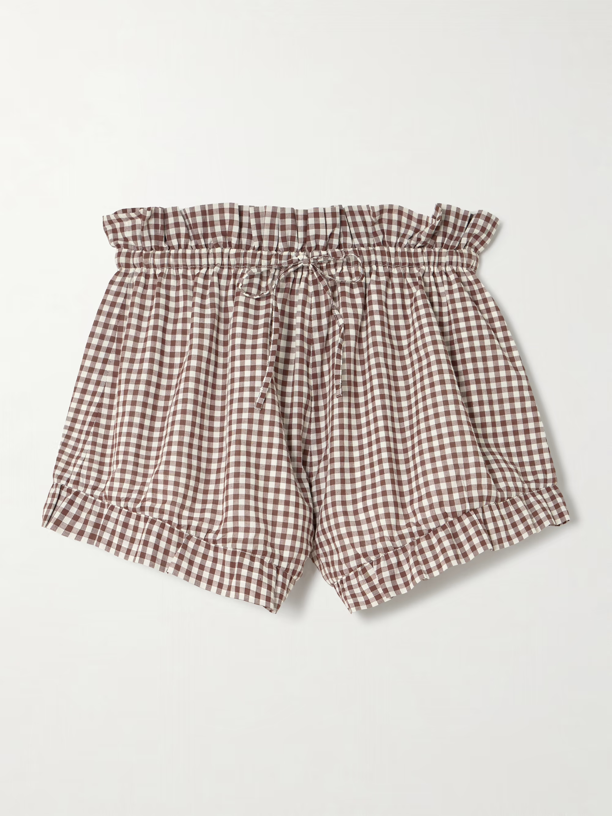Callie ruffled gingham cotton shorts | NET-A-PORTER (US)