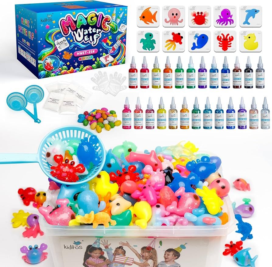 25 Colors Magic Water Elf Toy Kit,Aqua Fairy Water Gel Kit with 13 Colors Sparkling Magic Gel,12 ... | Amazon (US)