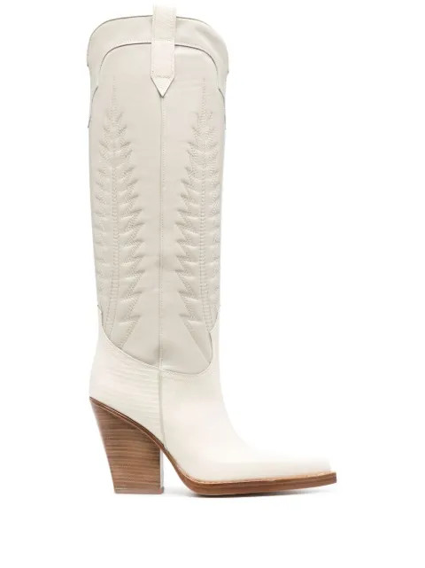Paris Texas El Dorado 100mm knee-high Boots - Farfetch | Farfetch Global