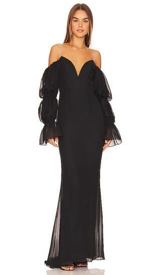 Estella Gown in Black | Revolve Clothing (Global)
