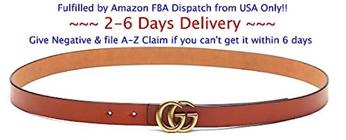 (2-7 Days Fast USA Deliver Guarantee Fulfilled by Amazon) Tiny Buckle Style Women Extra Slim Leather | Amazon (US)
