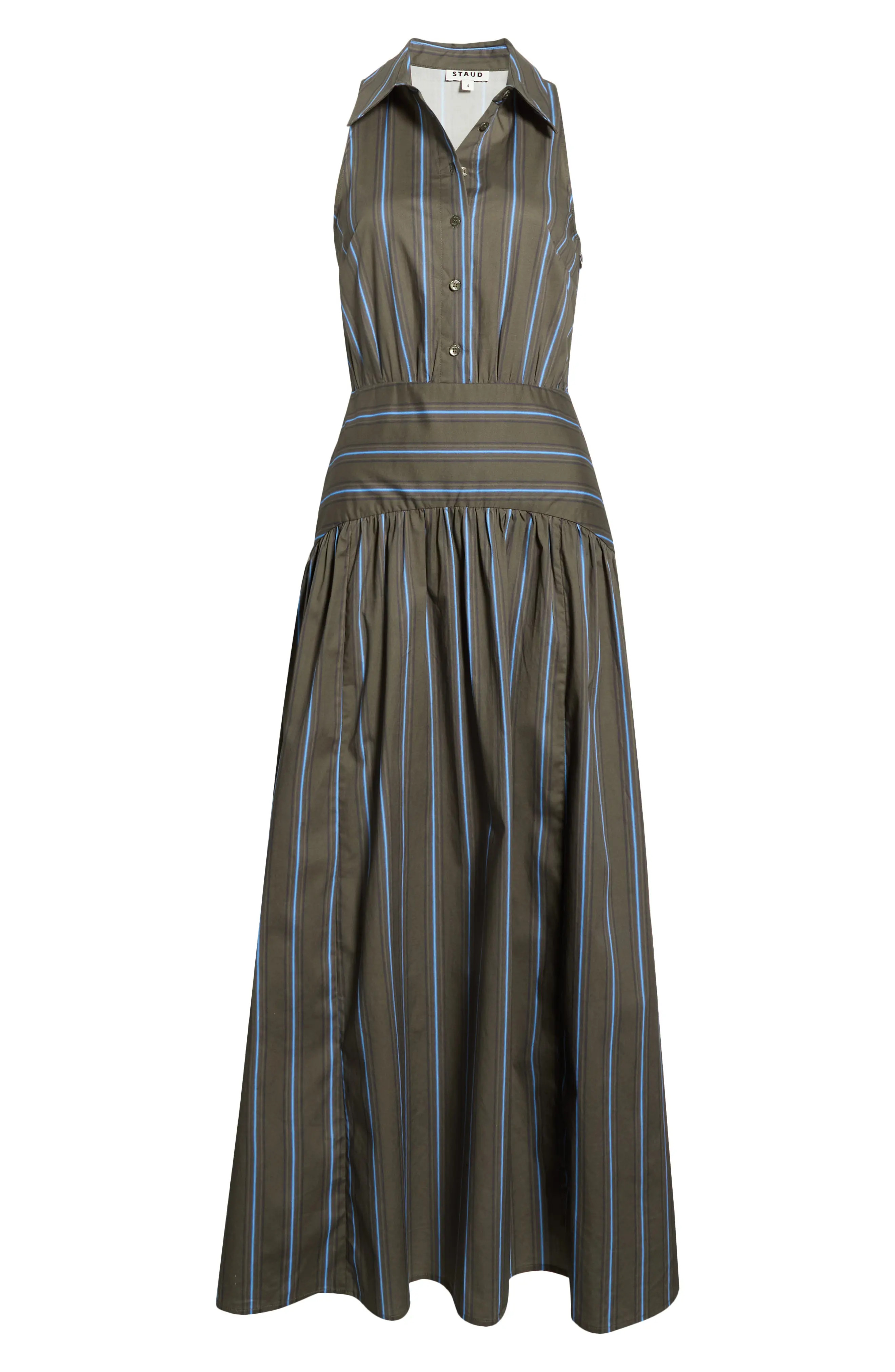 STAUD Romy Stripe Midi Dress (Women) | Nordstrom | Nordstrom