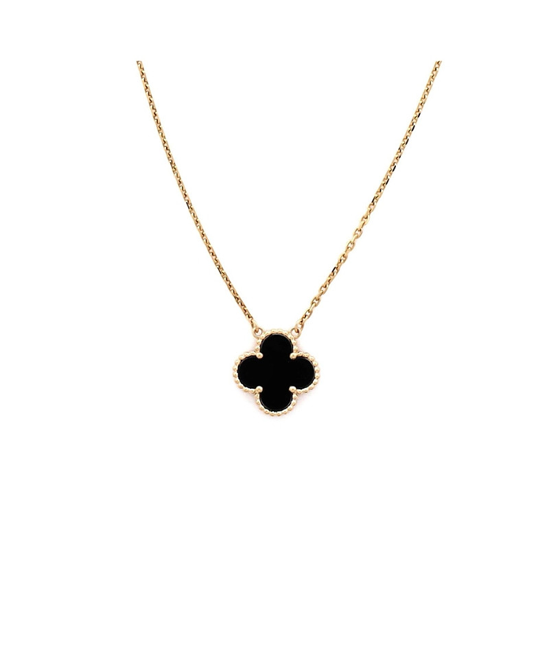 Pre-Owned Van Cleef & Arpels Vintage Alhambra Pendant Necklace 18K Gold and Onyx, 16.25 | Bloomingdale's (US)