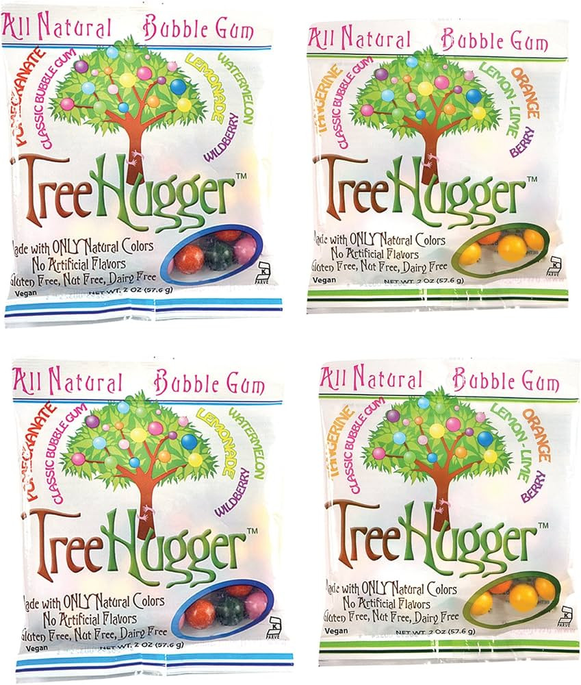 Tree Hugger Bubble Gum - Variety Pack - 2 Oz (4 bags) | Amazon (US)