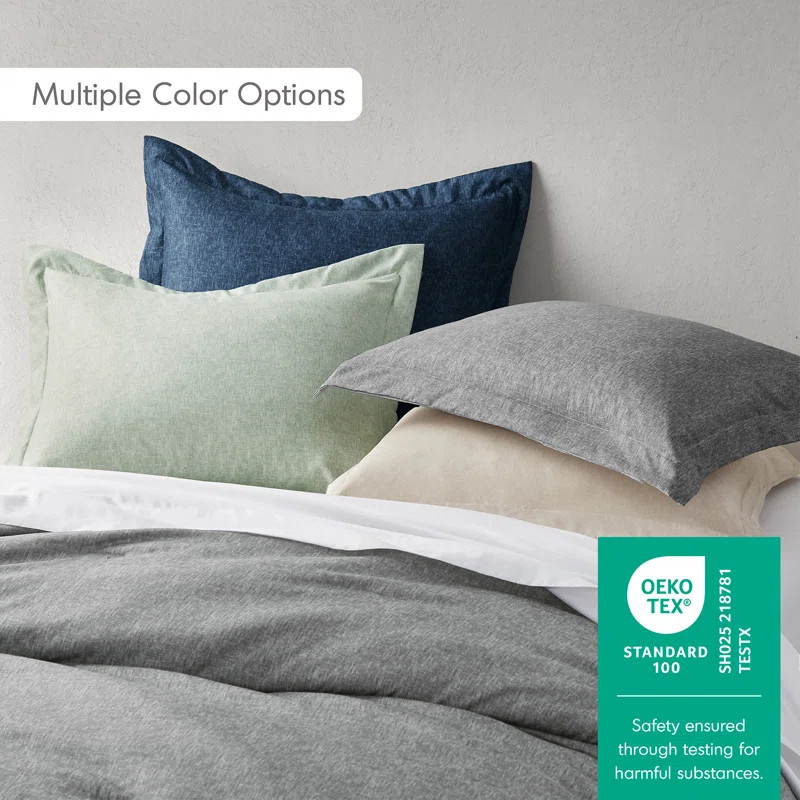 510 Design Rayne Chambray Print Lightweight Modern Comforter Set & Reviews | Wayfair | Wayfair North America