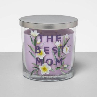 14oz Mother's Day Decal Glass Jar 2-Wick Candle - Opalhouse™ | Target