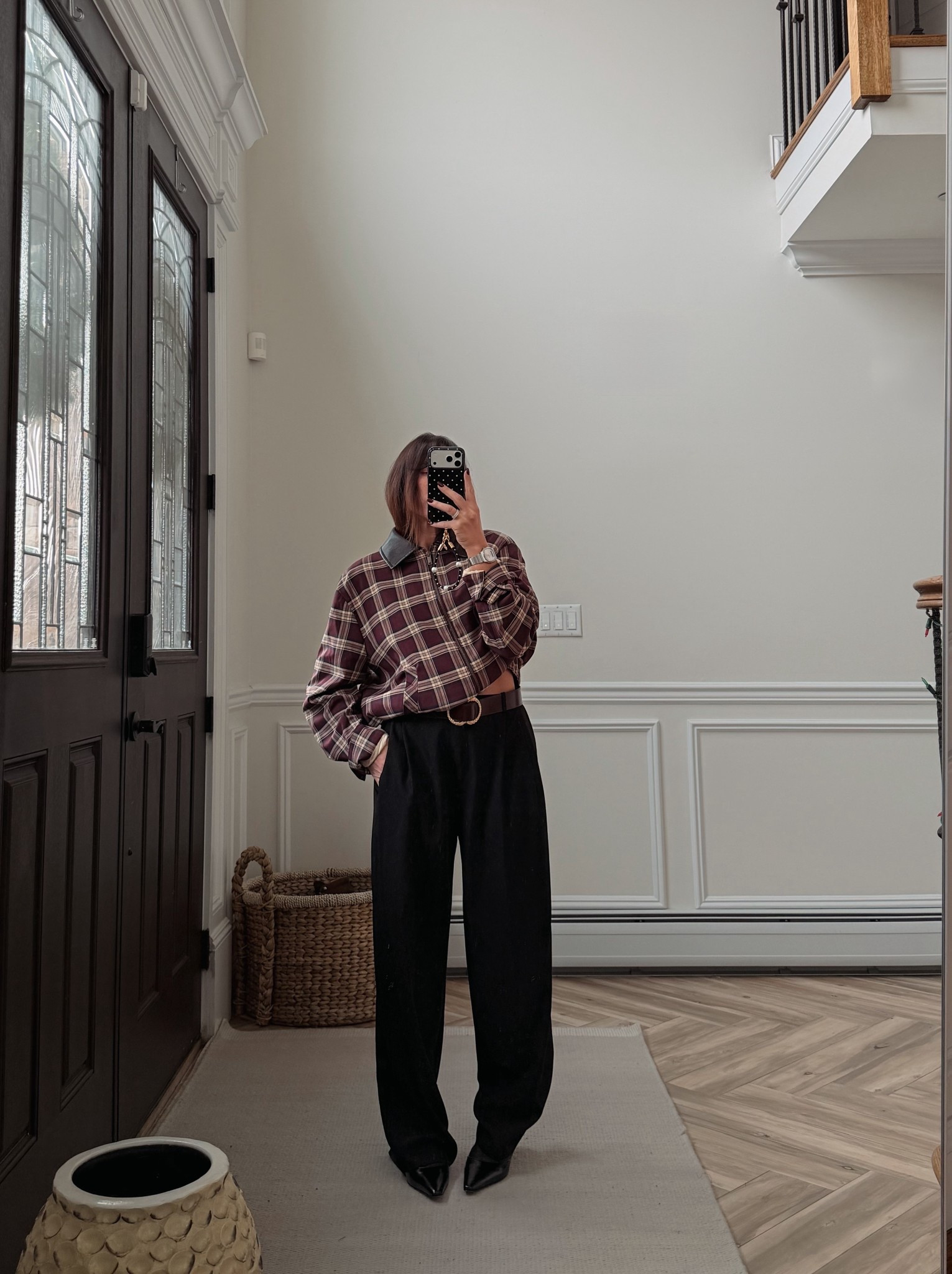 Wearing size large in the plaid jacket jacket!

#LTKootd #LTKHoliday