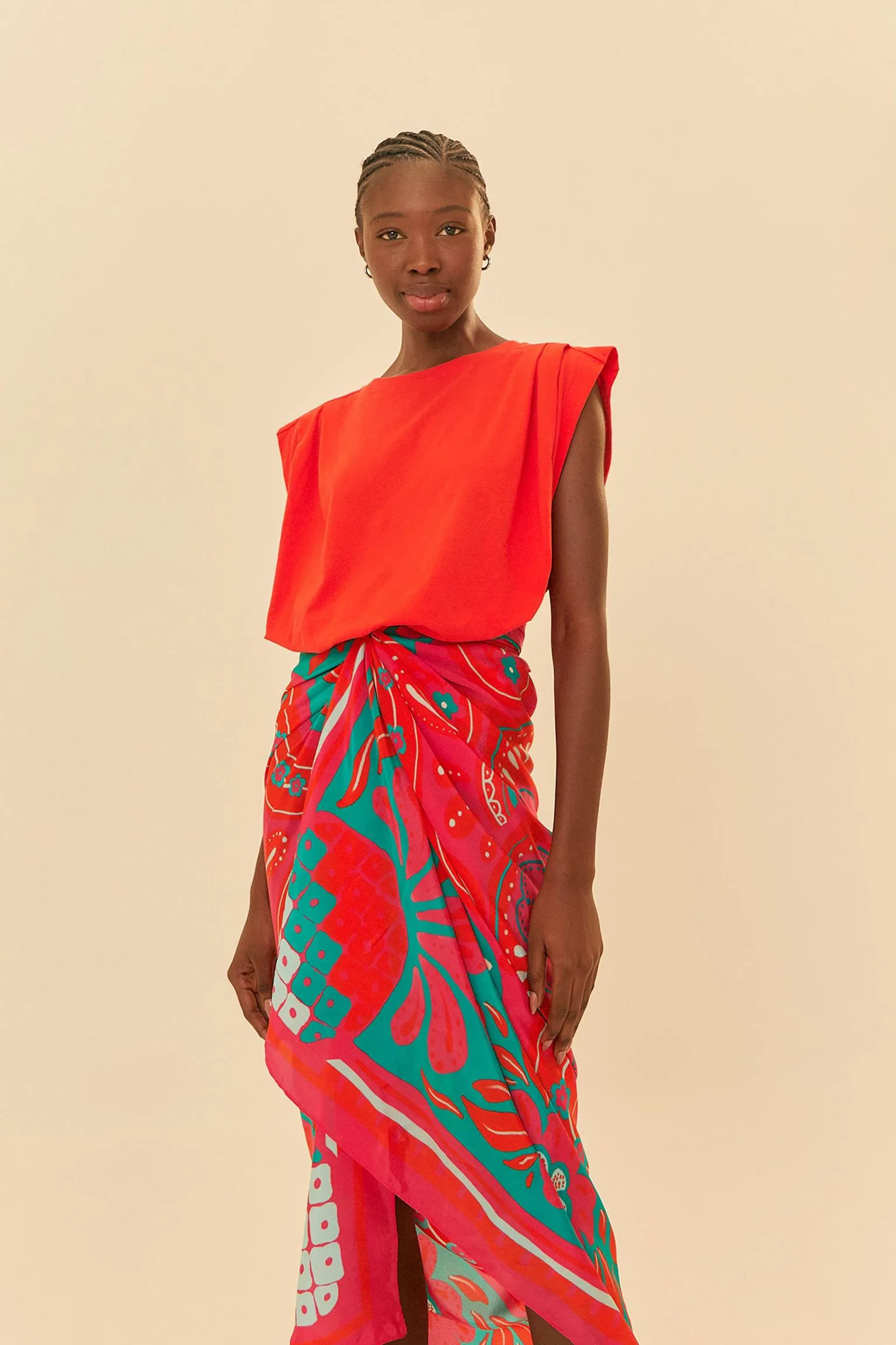 Panneaux Estampado Lenço Balneário - Est Lenco Balneario_Rosa Pitaya - U | Farm Rio (BR)