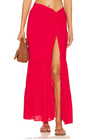 PEIXOTO Valentina Skirt in Red Sangria Lotus from Revolve.com | Revolve Clothing (Global)