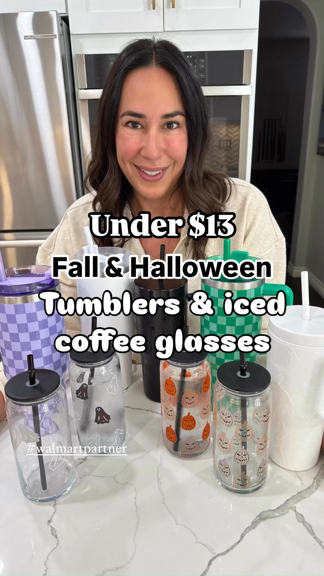#walmartpartner HAPPY PSL SEASON 🎃☕️ I’m partnering with @walmart to bring you affordable fall tumblers and glasses, all under $13 and that includes the set of 4!!! The black skull tumbler and the iced coffee glasses ( perfect for home made psl 🎃☕️)are my favorites, but I also really love the checkered tumblers. Which are your favorites? Who else drinks iced coffee year round?? It’s always in season if you ask me!

#LTKFindsUnder50 #LTKHome #LTKSeasonal