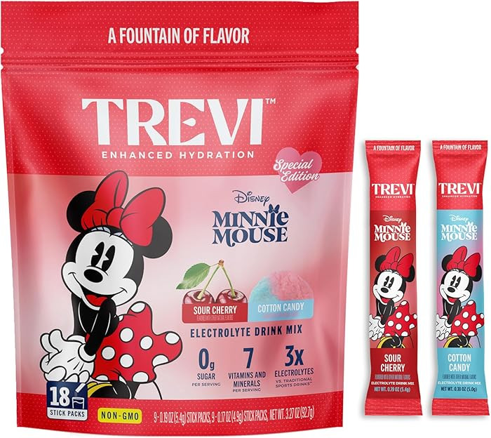 TREVI™ Sugar Free Electrolytes - Everyday Minnie Mouse Drink Mix Hydration Powder Packets - 18 ... | Amazon (US)