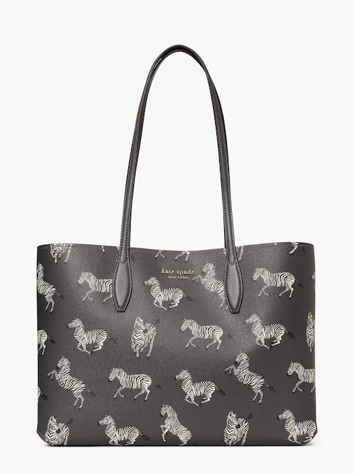 All Day Dancing Zebras Printed Large Tote | Kate Spade (US)
