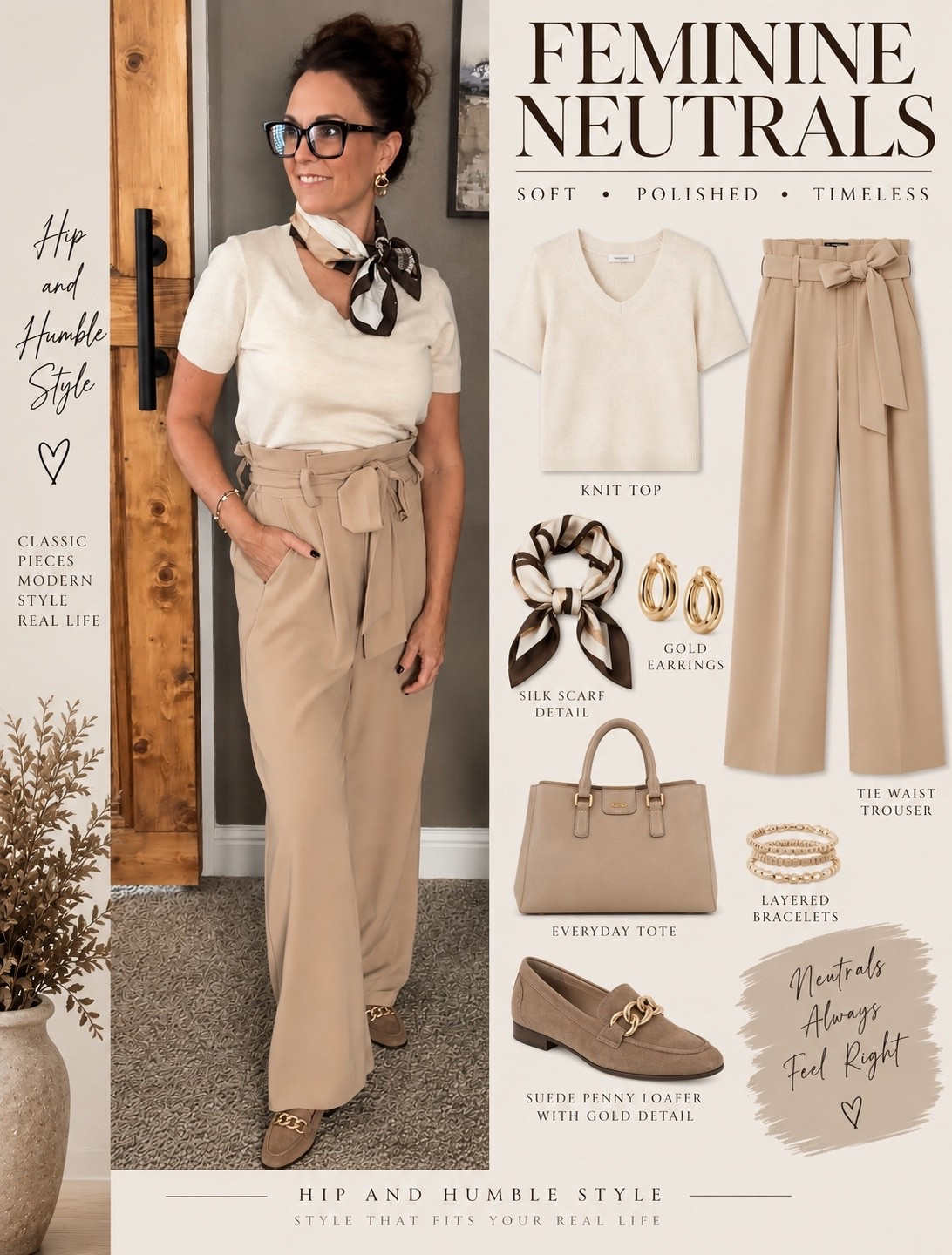 Feminine neutrals always a win for work, going out or appointments. Paperbag pants are comfy and so versatile

#LTKootd #LTKWorkwear #LTKSeasonal