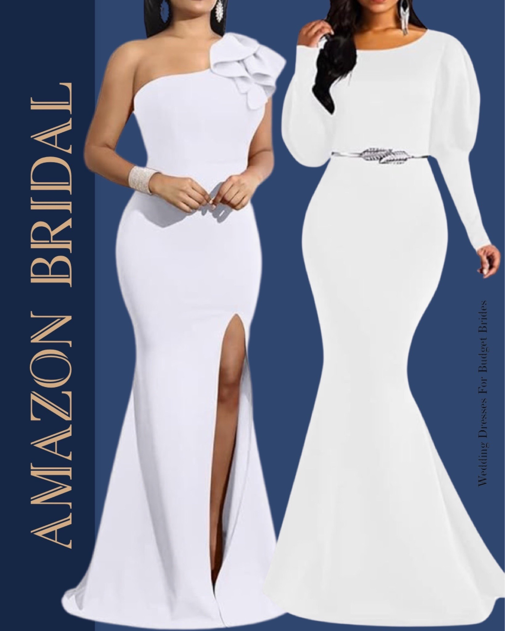 Affordable white maxi wedding dresses for the bride to be. Both on Amazon and under $50. 

#LTKFindsUnder50 #LTKWedding #LTKSeasonal
