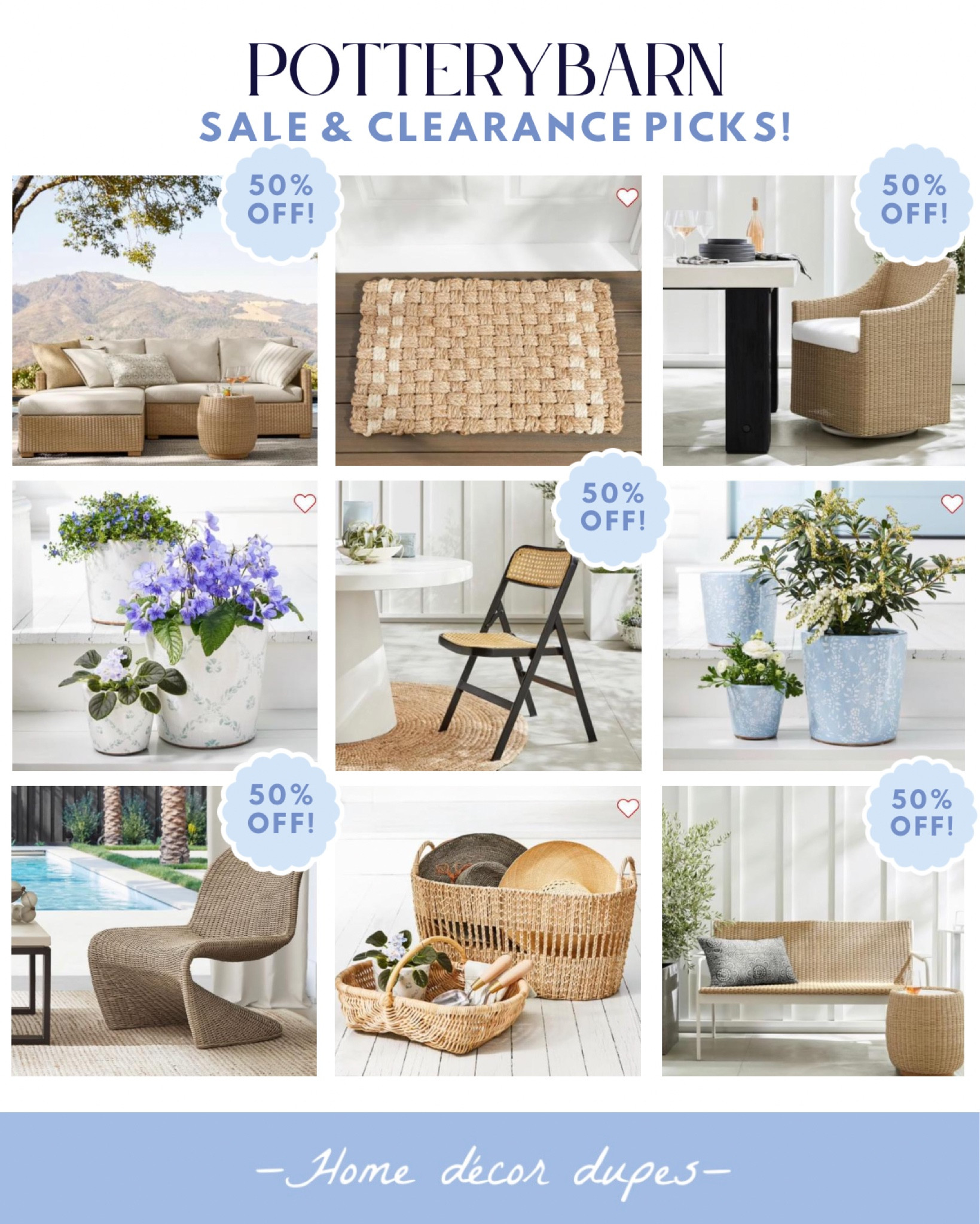 ✨Pottery Barn Sale and Clearance picks!✨

Looks like some of their Labor Day sale items are already live so 🙌🏻🙌🏻 and the discounts are so good!! Spent a long time searching through to find the best, but these definitely aren’t even all of them! 

So many crazy discounts on their outdoor pieces and some are new! 😮🤩 And some of the group favorite Julia Berolzheimer pieces are discounted too! Even more linked 🤍

#LTKSeasonal #LTKsalealert #LTKhome