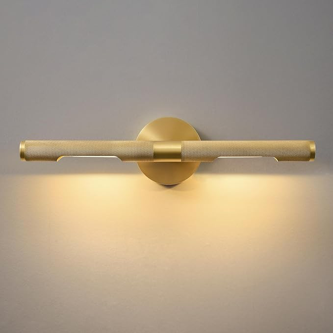 Museum Gallery Bathroom Picture Light - 19 Inch Long Gold Brass Dimmable Hardwired Wall Sconces w... | Amazon (US)