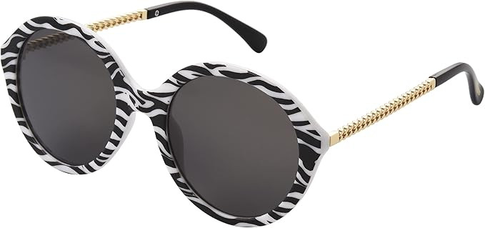Amazon.com: Steve Madden Women's Round Sunglasses, Zebra, 55mm : Clothing, Shoes & Jewelry | Amazon (US)