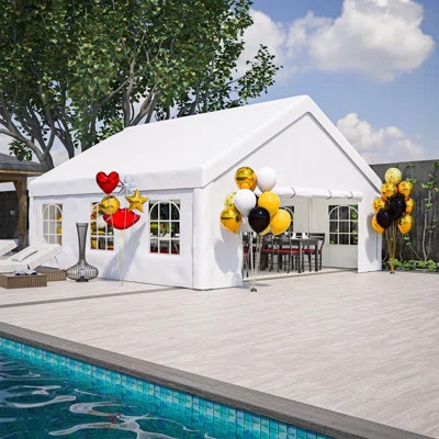Mondawe 20x20 FT Party Tent with Removable Sidewalls, Outdoor Canopy Gazebo for Weddings, BBQ, Camping & Events | Wayfair North America
