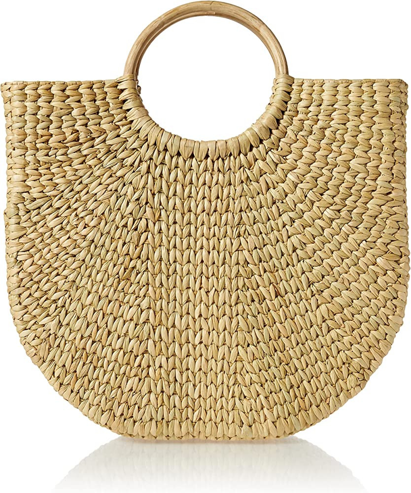 The Drop Women's Jileen Top Handle Straw Bag, Natural, One Size | Amazon (US)