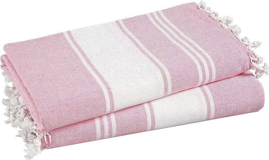 LANE LINEN 100% Cotton Beach Towel with Bag 2 Piece Towels Oversized 39"x71" Pool Absorbent Extra... | Amazon (US)