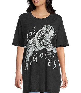 Short Sleeve LA Cats Oversized T-Shirt | Dillard's