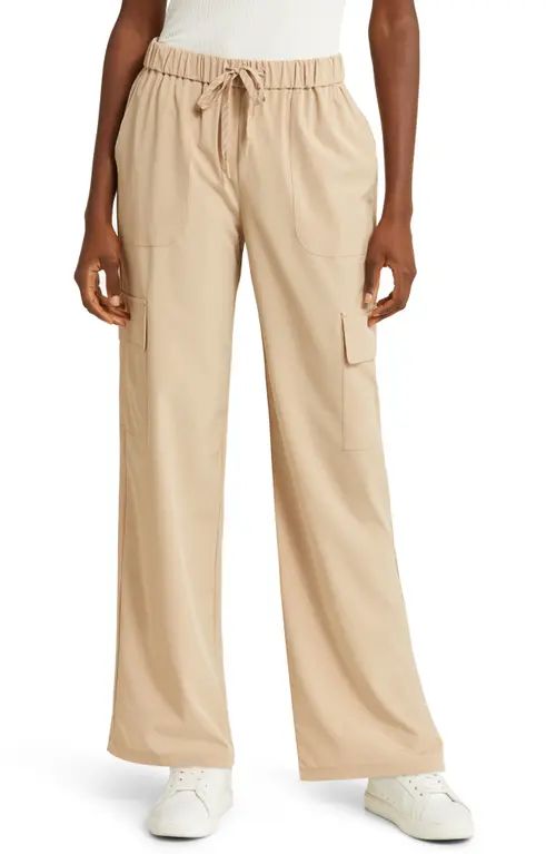 zella Interval Utility Cargo Pants in Tan Nomad at Nordstrom, Size Medium | Nordstrom