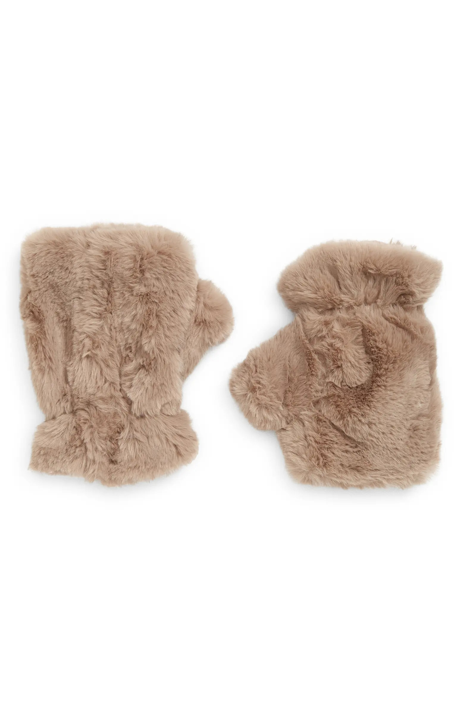 La Fiorentina Faux Fur Fingerless Mittens | Nordstrom | Nordstrom