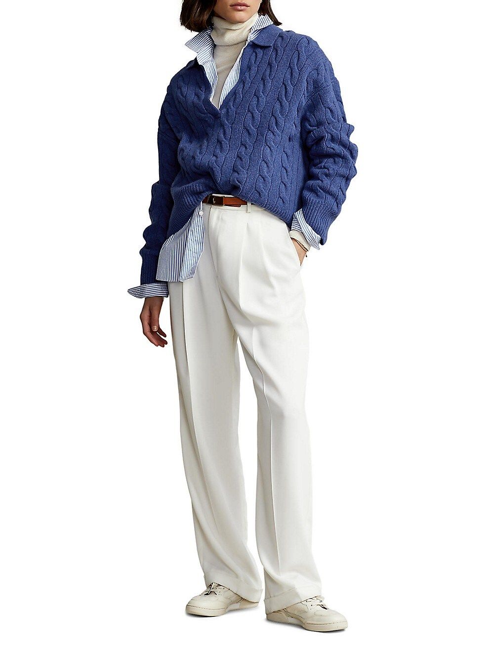 Polo Ralph Lauren Wool-Blend Polo Sweater | Saks Fifth Avenue