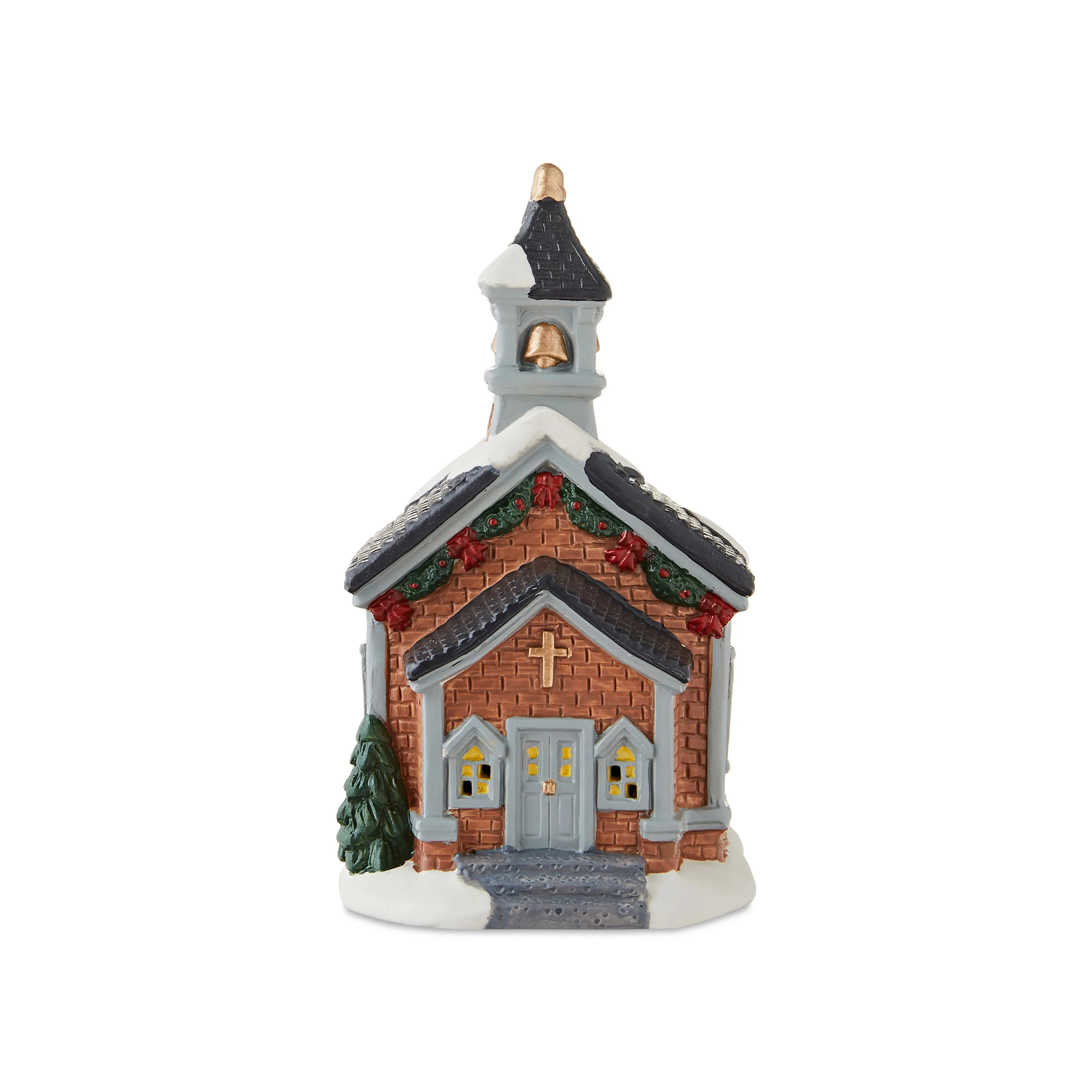 Porcelain Church Mini Christmas Village Building, Multicolor, 4.72", by Holiday Time | Walmart (US)