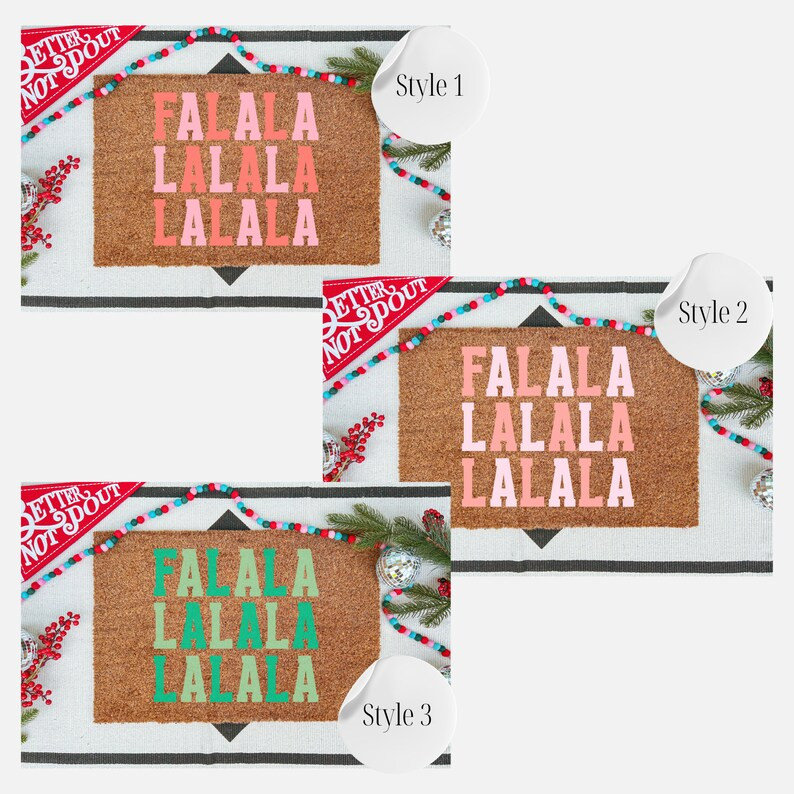 Fa La La La La  Doormat, Funny Doormat, Merry Christmas Doormat, Christmas Welcome Mat, Holiday D... | Etsy (US)