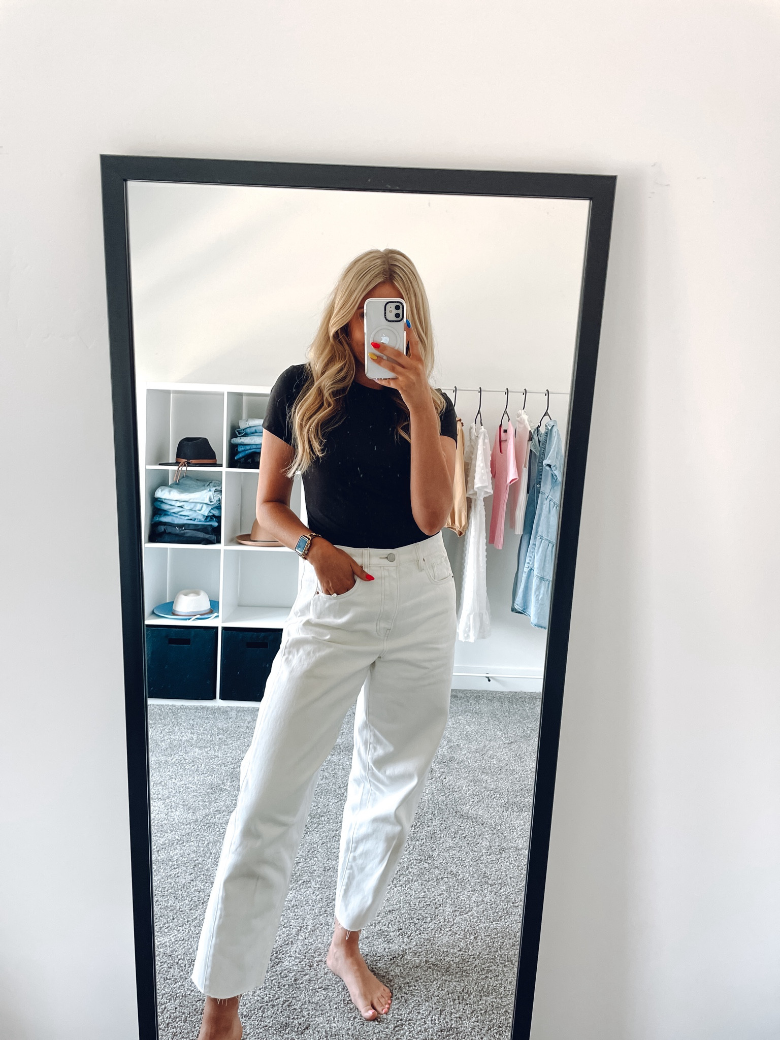 basics I love!!! so many ways to wear these!
white jeans: wearing usual size—I’m 5’6” for reference 
short sleeve top: true to size, comes in a pack of 3

| fall fashion | fall outfit | short sleeve tee | white jeans | Pacsun pants | Amazon top 

#LTKWorkwear #LTKSeasonal #LTKFindsUnder100