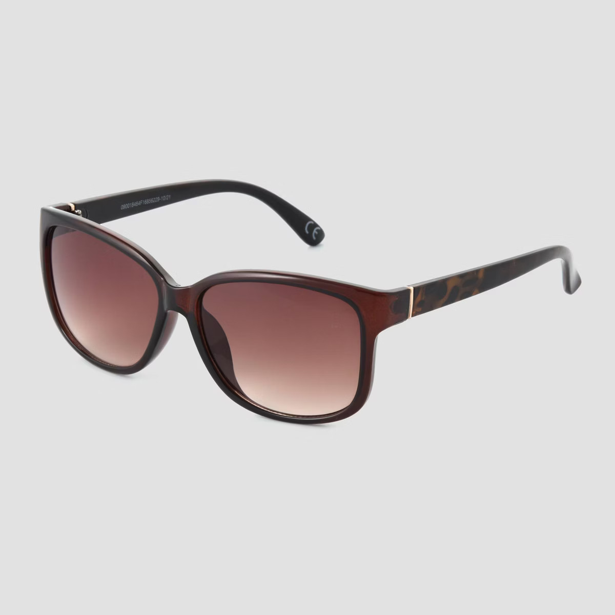 Women's Tortoise Shell Print Square Sunglasses with Gradient Lenses - Universal Thread™ Brown | Target