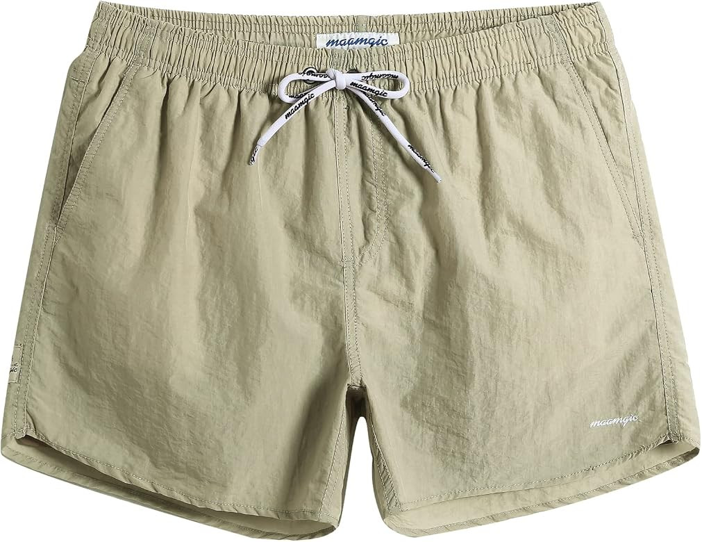 maamgic Mens Swim Trunks 5" with Mesh Lining Quick Dry Bathing Suits for Men Swim Shorts Swimwear | Amazon (US)