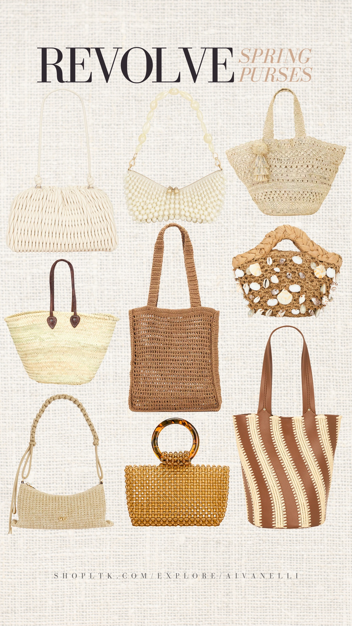 Revolve spring purses

Neutral crossbody bags
Woven tote bags
Mini shoulder bags
Slouchy hobo purses
Structured top handle bags
Lightweight everyday totes
Pastel statement handbags
Canvas carryall bags
Chic bucket bags
Classic quilted purses

#LTKSaleAlert #LTKSeasonal